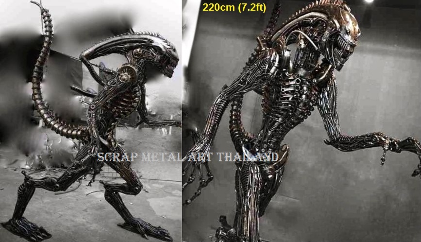 Alien Statue for sale Life Size Figure Sculpture Metal Replica for sale, made in Thailand