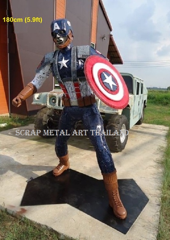 Captain America Avengers statue sculpture for sale, life size metal Figure