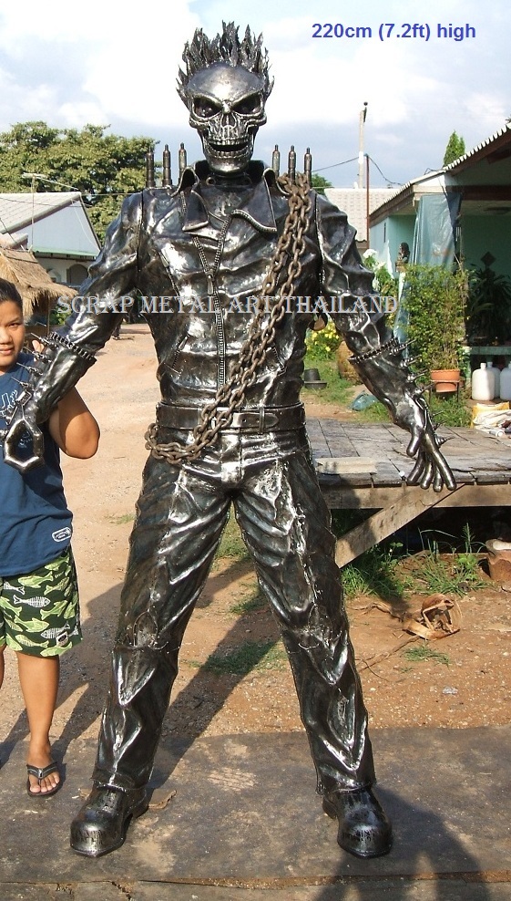 GHOSTRIDER statue sculpture for sale, life size metal action figure