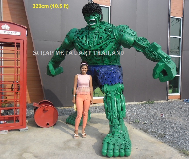 giant hulk figure statue sculpture full life size scrap metal art for sale