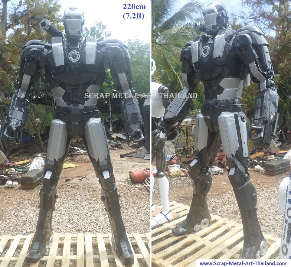 Iron Man War Machine statue for sale, life size metal figure replica, from Thailand