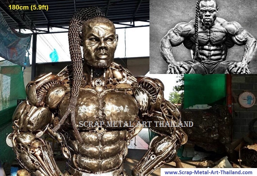 Kai Greene bodybuilder statue sculpture for sale, life size metal celebrity figure replica