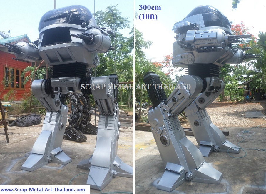 Robocop ED209 statue sculpture for sale, life size metal Figure
