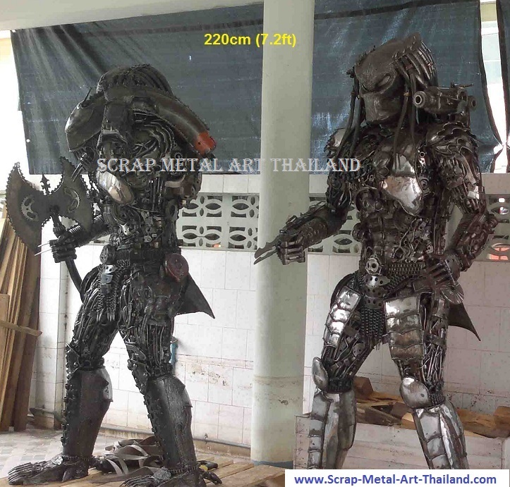 Predator Figure Life Size scrap Metal Statue Sculpture for sale