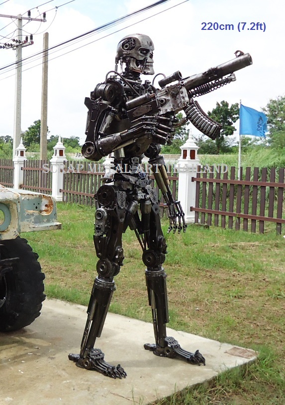 Terminator T-800 Endoskeleton Life Size Statue Sculpture  Figure Metal Replica for sale