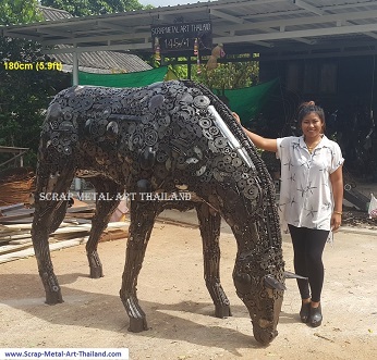 Horse Statue Sculpture for sale, Metal Life Size Animal Sculpture Art