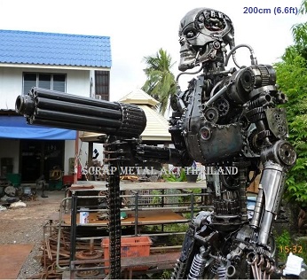 Terminator T-800 T-600 Endoskeleton Life Size Sculpture Statue  Figure Metal Replica for sale
